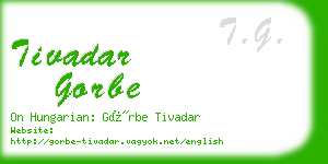 tivadar gorbe business card